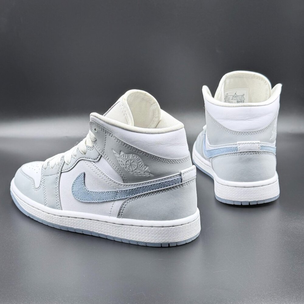 Wmns Air Jordan 1 Mid 'Wolf Grey Aluminum' - Picture 1 of 10